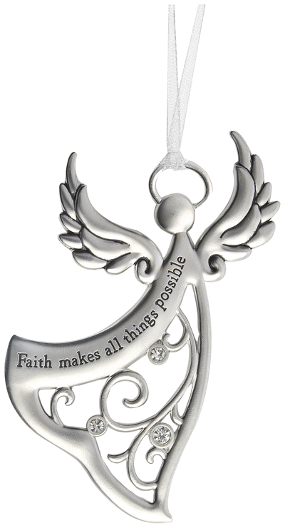 Faith makes all things possible zinc ornament
