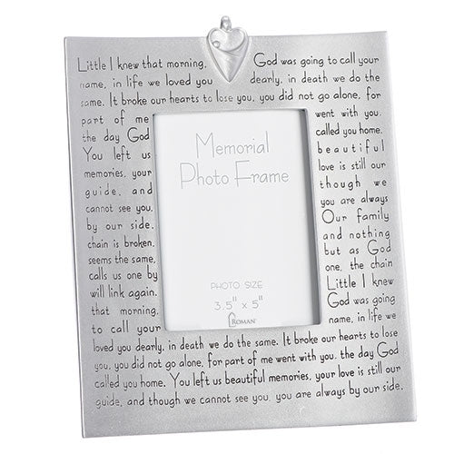 Broken Chain poem - memorial pewter frame