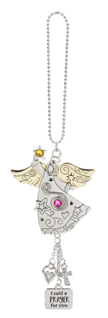 Car charm - angel with gold wings
