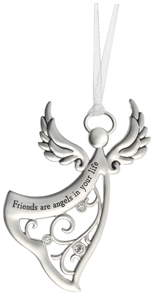 Friends are angels in your life - zinc ornament