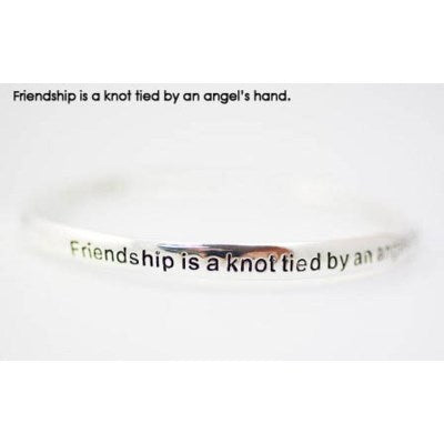 Friendship is a knot tied by an angel's hand endless bangle