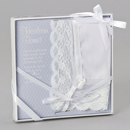 Heirloom bonnet for baptism