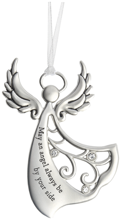 May an angel always be by your side - zinc ornament