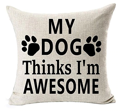 My Dog thinks I'm Awesome - pillow