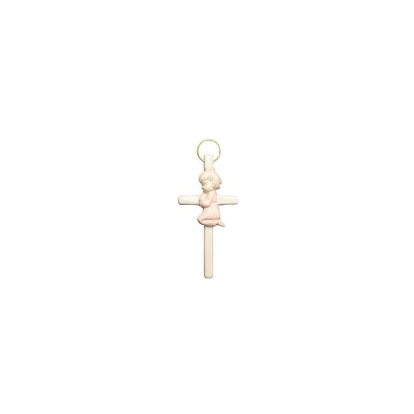 Porcelain praying girl cross