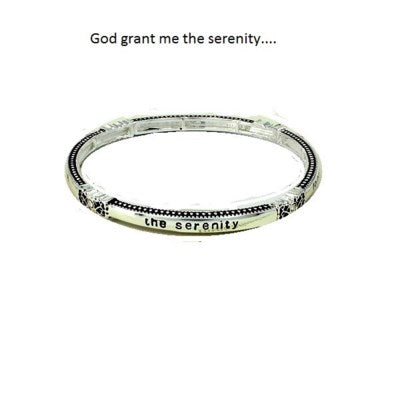 Serenity prayer narrow stretch bracelet