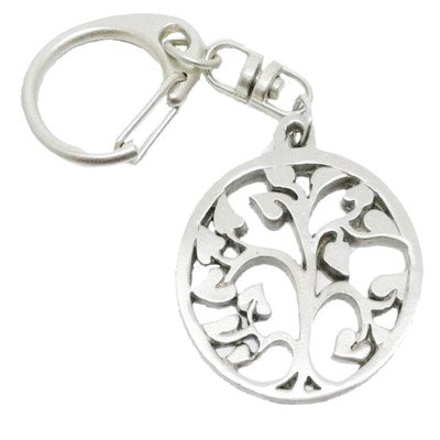 Tree of life pewter keychain